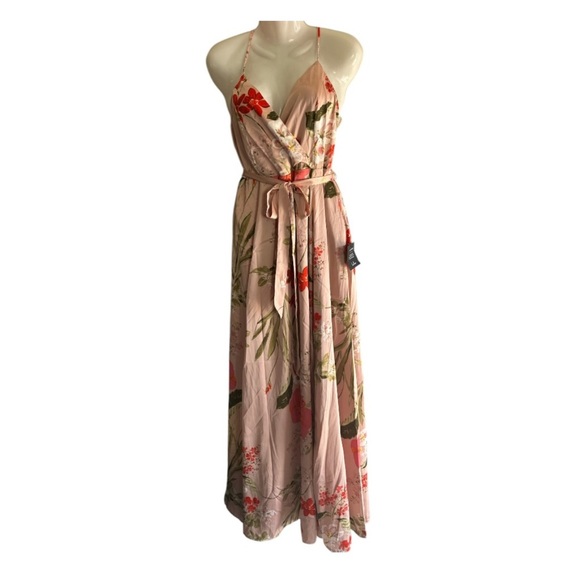 Lulu's Pink and Green Maxi Dress for Elegant Occasions - Picture 1 of 8